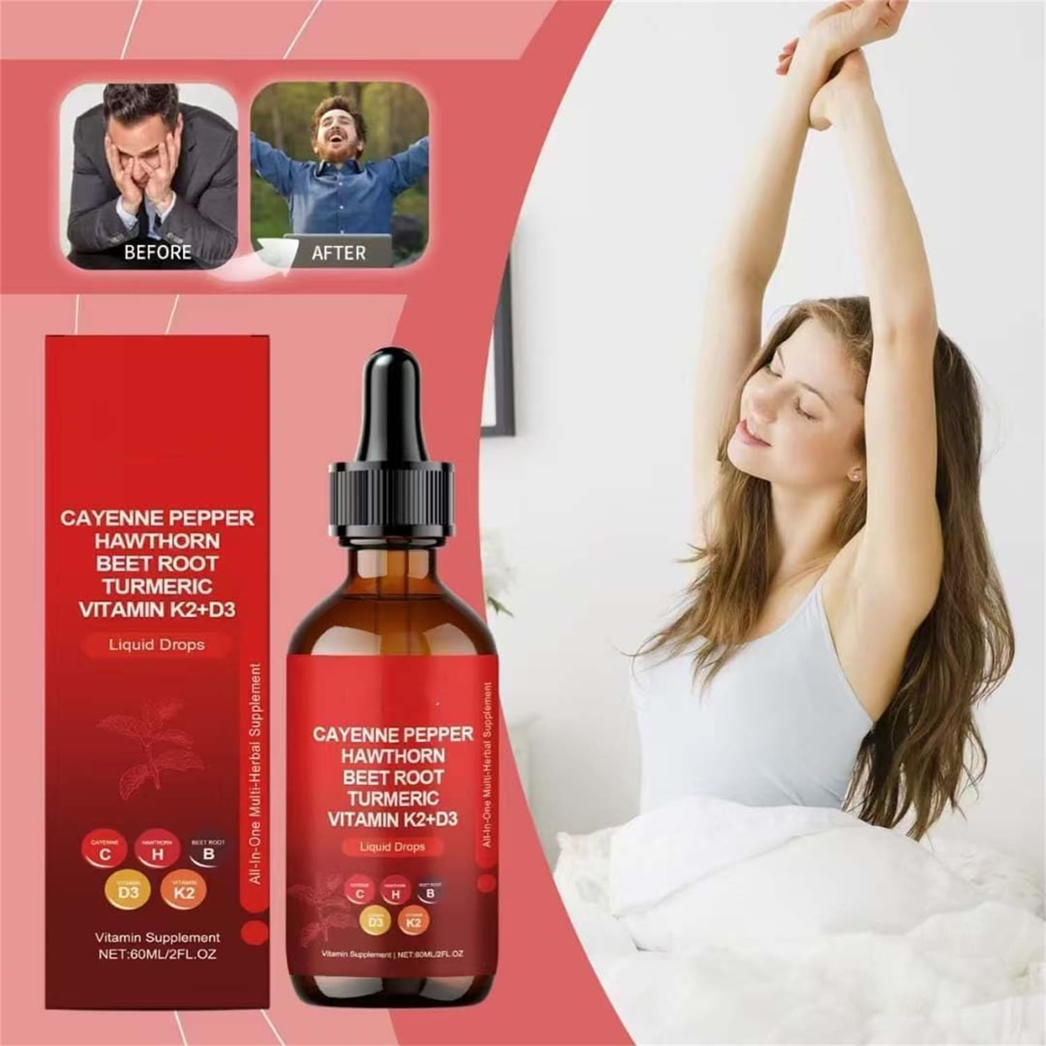 Aeluro Cayenne Drops, Aeluro Cayenne Pepper Drops, Extracto de pimienta de Cayena, Gota de pimienta de Cayena, Gota líquida natural de pimienta de Cayena, impulso del metabolismo, fórmula suave (3)
