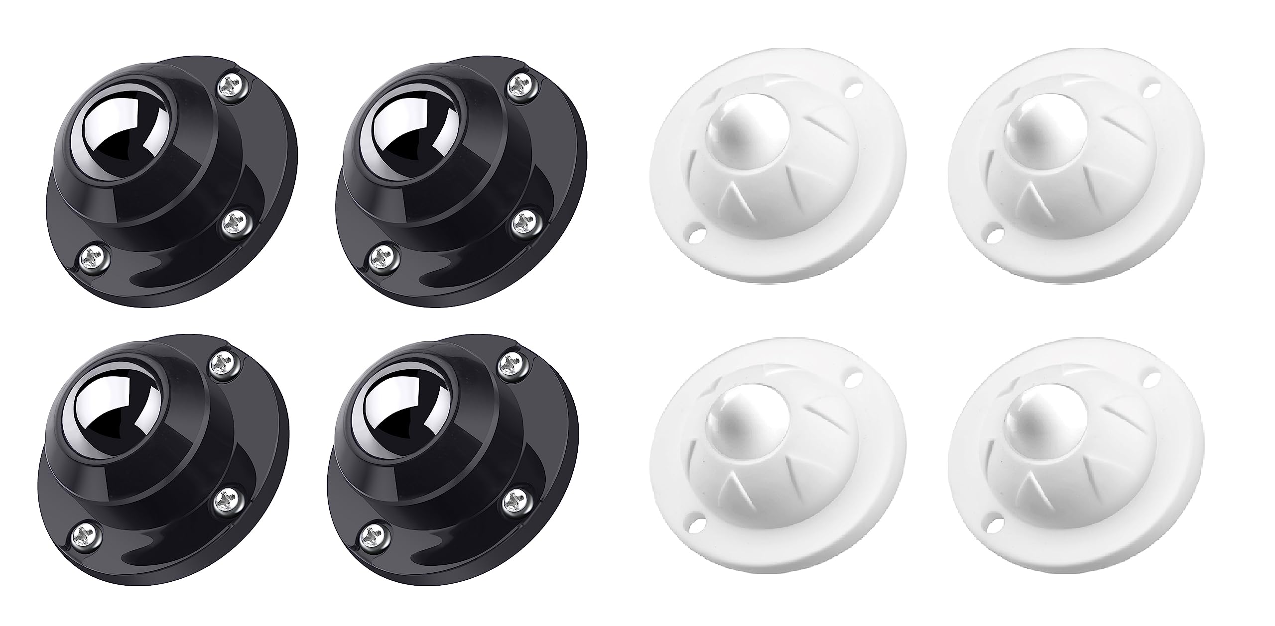 PlusRoc4 Pack Black Wheels and 4 Pack White Wheels