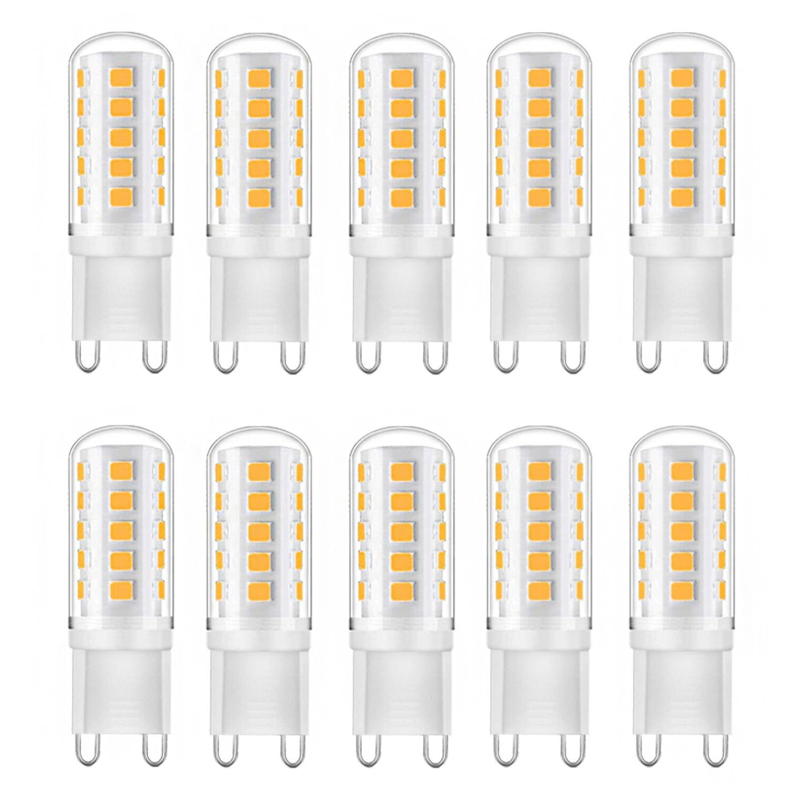 Bombillas LED G9 3 Vatios Equivalente 30 Vatios Ahorro Energía Iluminación Para Candelabros Lámparas Techo Lámparas Pared Lámparas Techo Lámparas Pared No Regulable(G9 3W Cool White 6000k,10PCS)