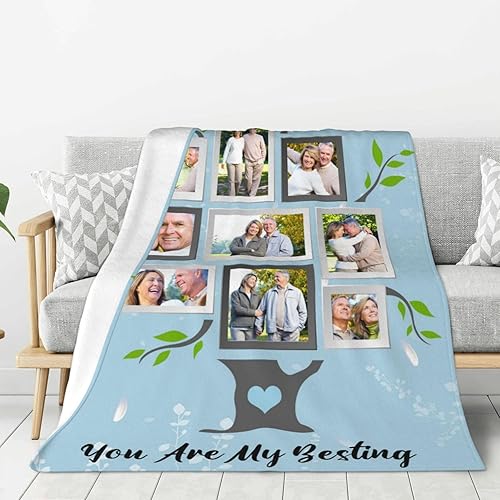 Miniatura 7 de Manta personalizada con fotos, texto, fotos personalizadas, regalos del día de San Valentín para mamá, papá, pareja, esposa, marido, novia, novio