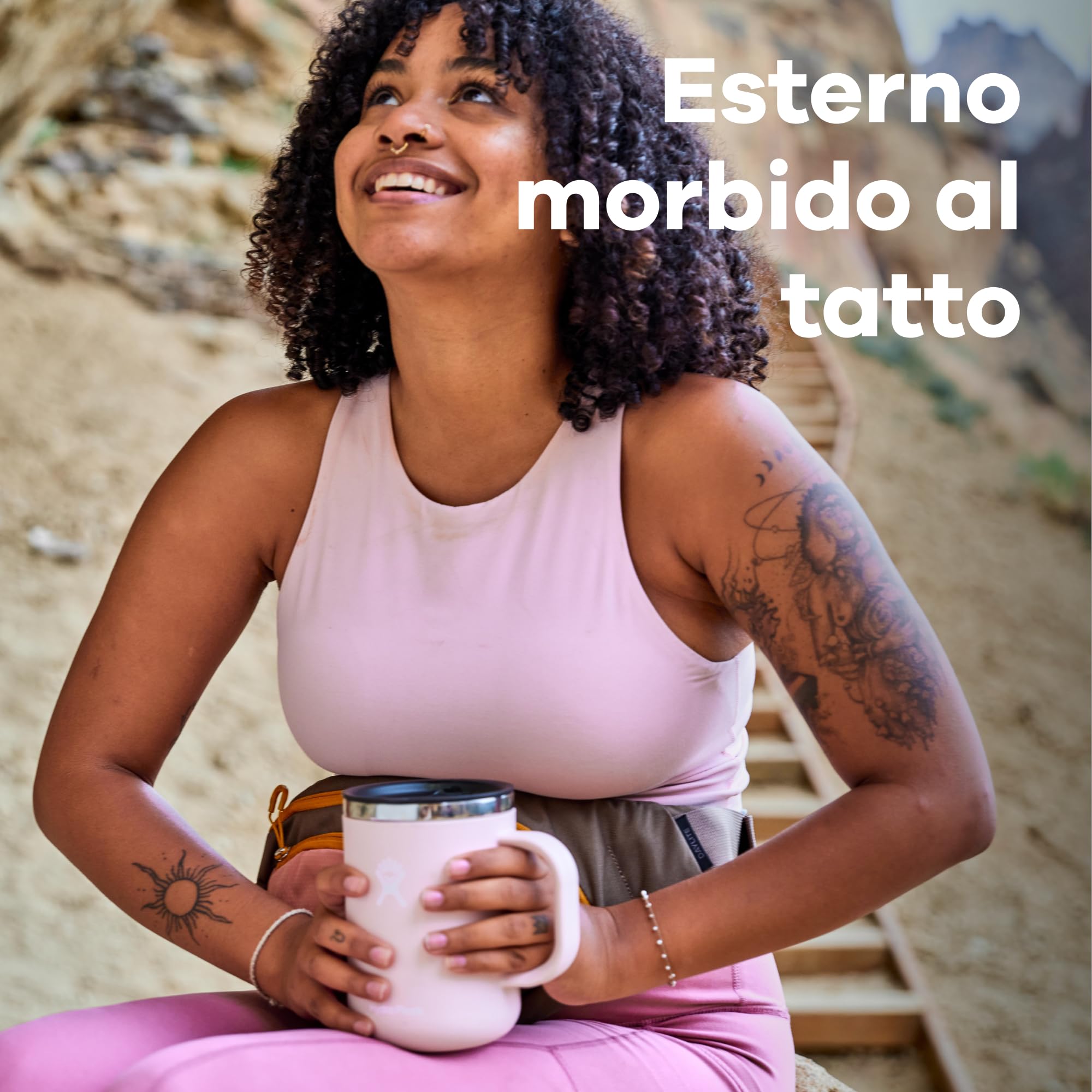 Hydro Flask - Coffee Mug - Tazza da viaggio per caffè da 354 ml (12 oz) - Tazza da viaggio in acciaio inossidabile con isolamento sottovuoto con manico e coperchio a incastro - Agave