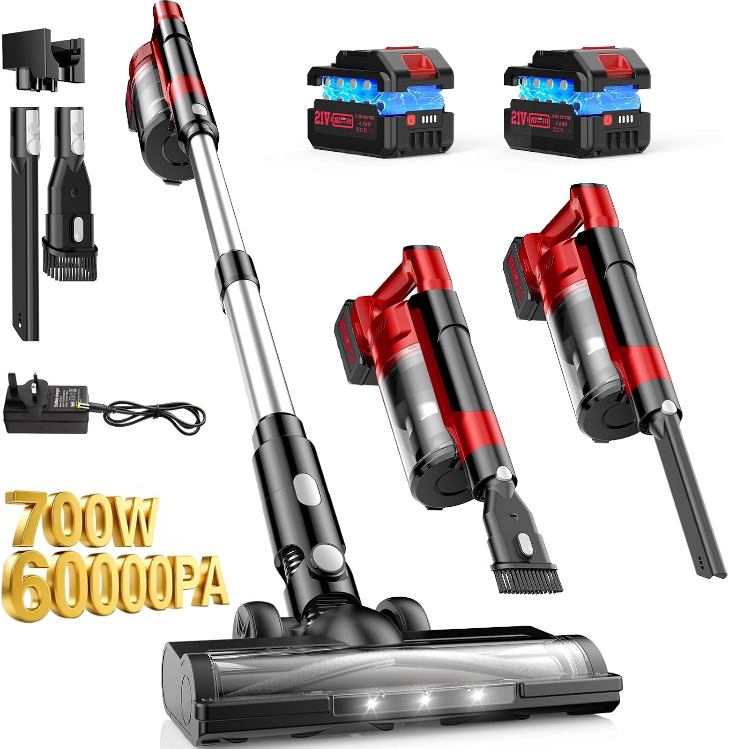 LazenryGalaxyProjector Cordless Stick Vacuum Review: Dual Battery 60KPa Power for Pet Hair