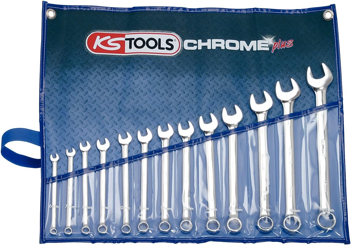 CHROMEplus Combination spanner set, offset, 13 pcs