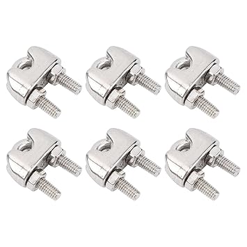 Wire Rope Clamp, 10Pcs Rope Fixing Clamps Rigging Hardware for Electrical Equipment for Industrial Machinery
