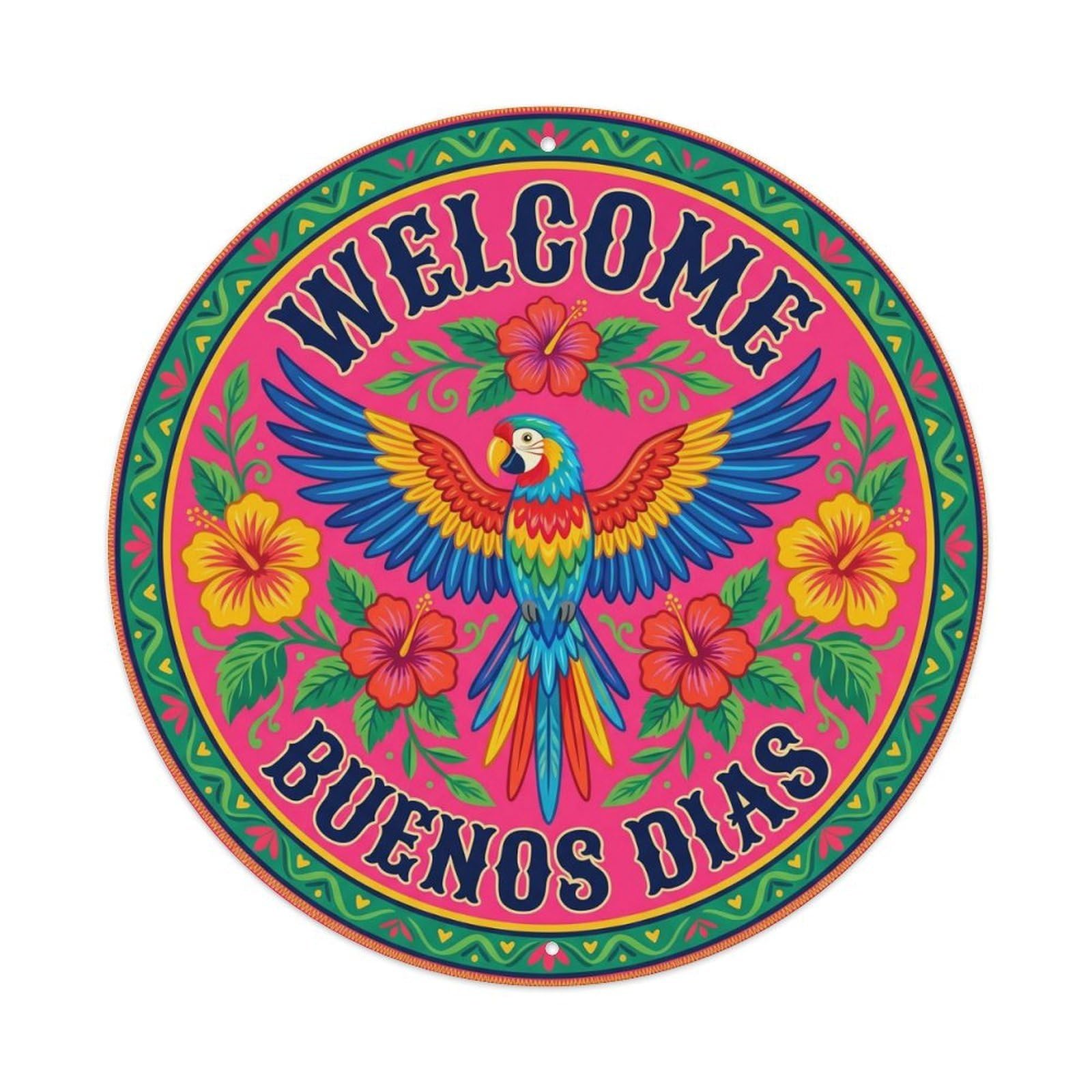 Vintage Welcome Home Entrance Metal Tin Sign