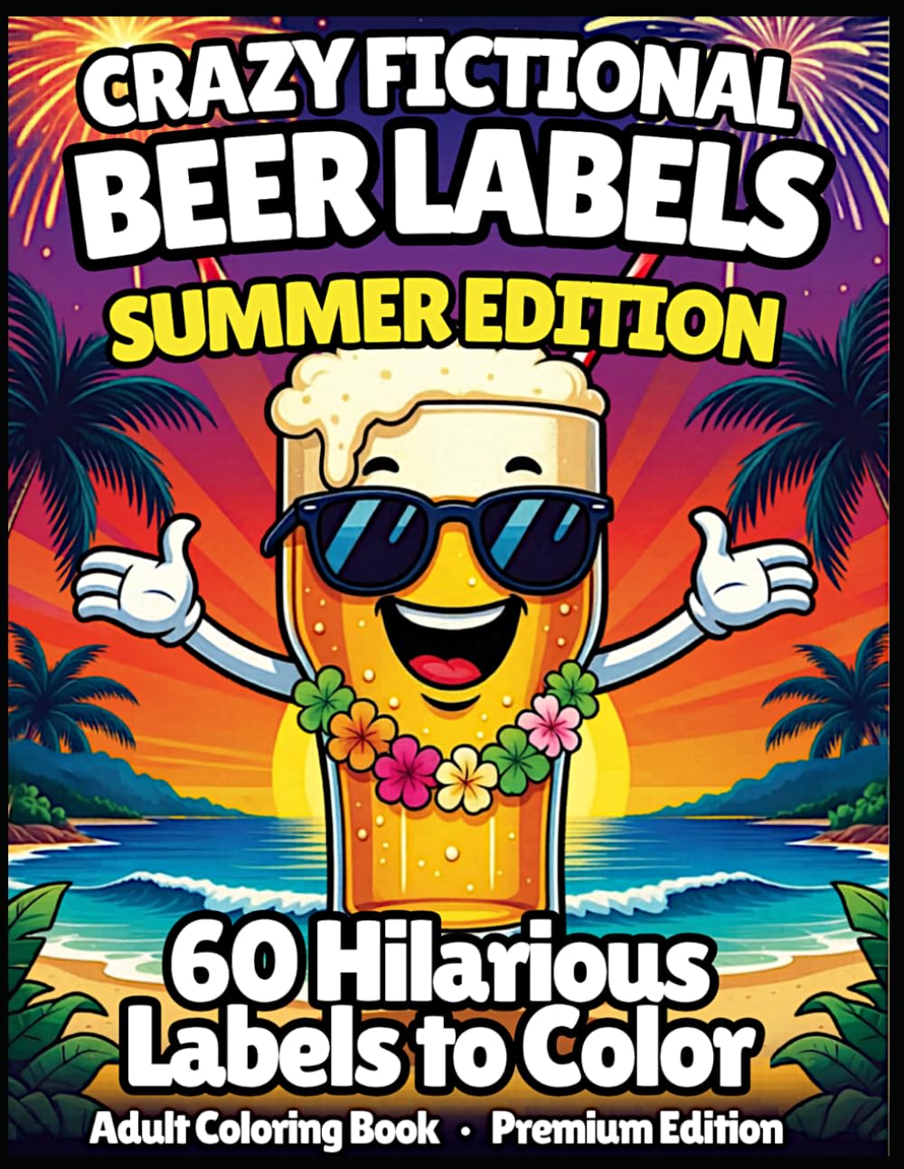 Crazy Fictional Beer Labels - Summer Edition: 60 Hilarious Beer Label Designs | Funny Adult Coloring Book | Great Gift for Beer & Craft Beer Fans