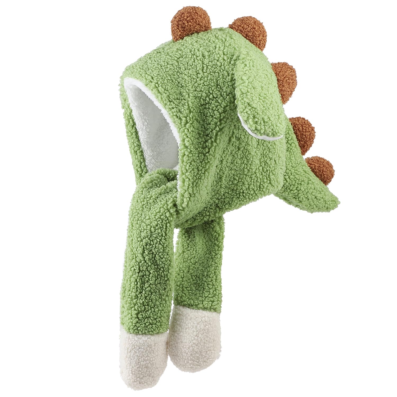 JNGUOSICN Dinosaur Ear Moving Jumping Hat Dino Cut Animal Flap Cap Plush Dinosaur Hats with Moving Ears Pressing Pop Up Ears Plush Hat Party Holiday Halloween Dressup Cosplay Costume - Image 2