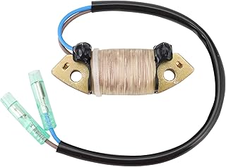 WOOSTAR 2 Wire Charging Coil Replacement for 4 Stroke 6HP 8HP 9.9HP Outboard Engine OEM 68T-85520-00
