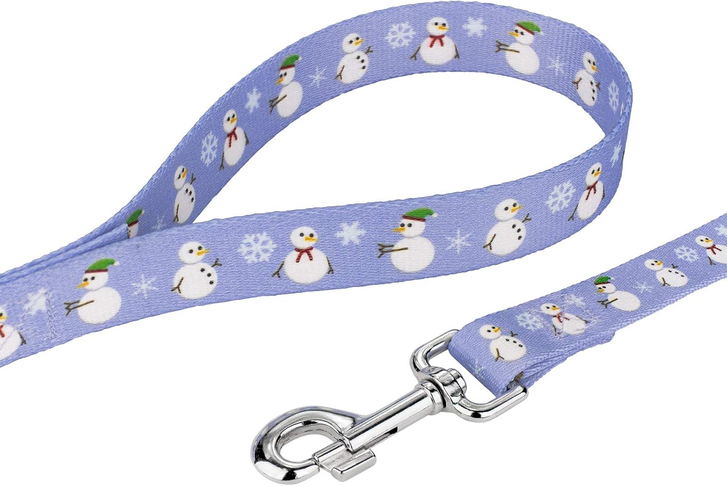 Country Brook Petz - Snowman Martingale Dog Collar and Leash - Christmas Collection Featuring Festive Designs (1 Inch, Medium)