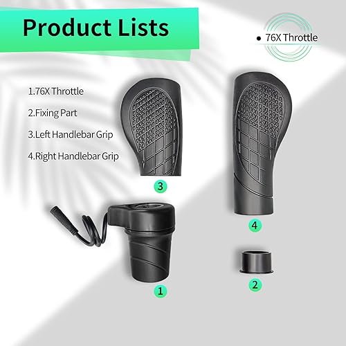 Miniatura 4 de MUSELK Bicicleta eléctrica 20X Full Half Twist Acelerador Mango derecho Acelerador 3PIN Conector hembra para BBS01 BBS02 BBSHD Mid Motor Acelerador