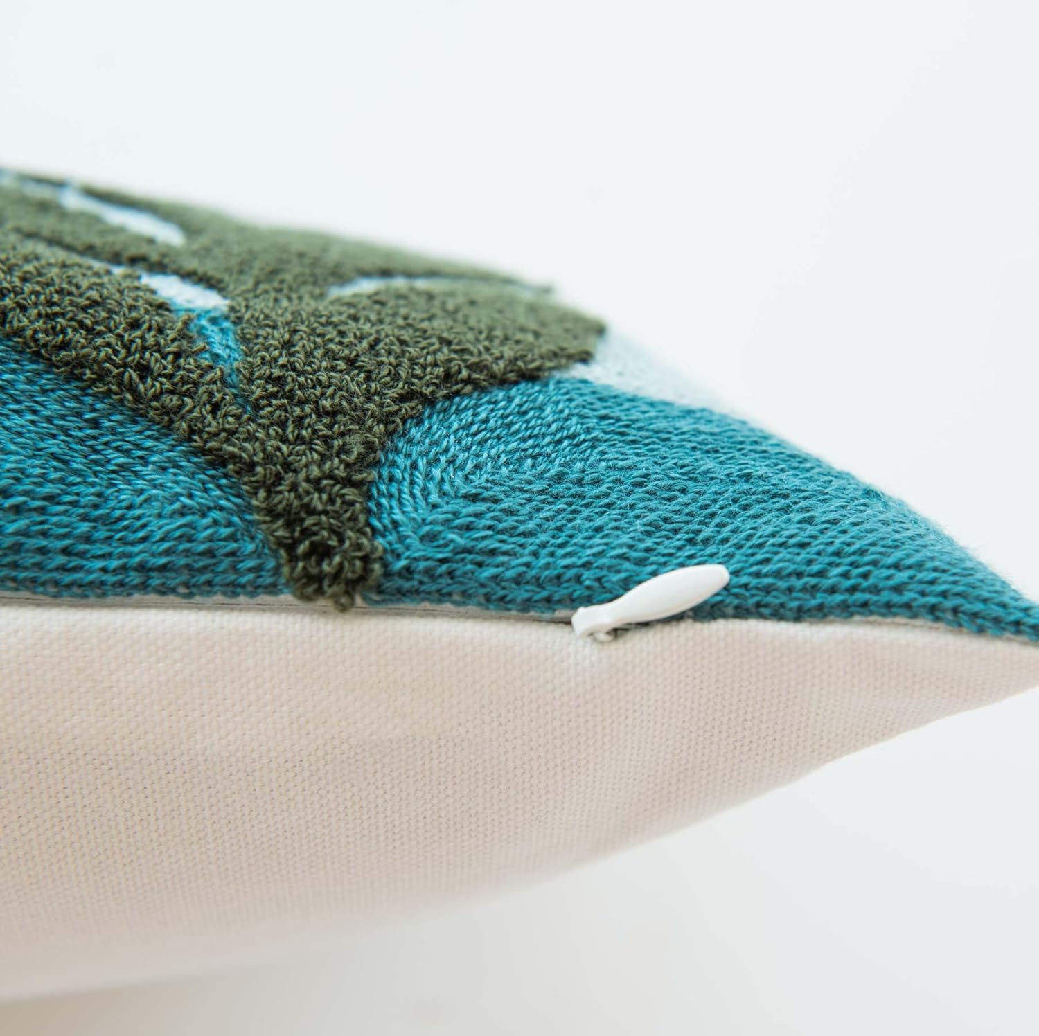 Embroidered Bohemian Style Leaves and Sun Decorative Throw Pillow Cover, Lumbar Boho Sun Pillow Cover 12 Inches x 20 Inches Cover Only - Image 6