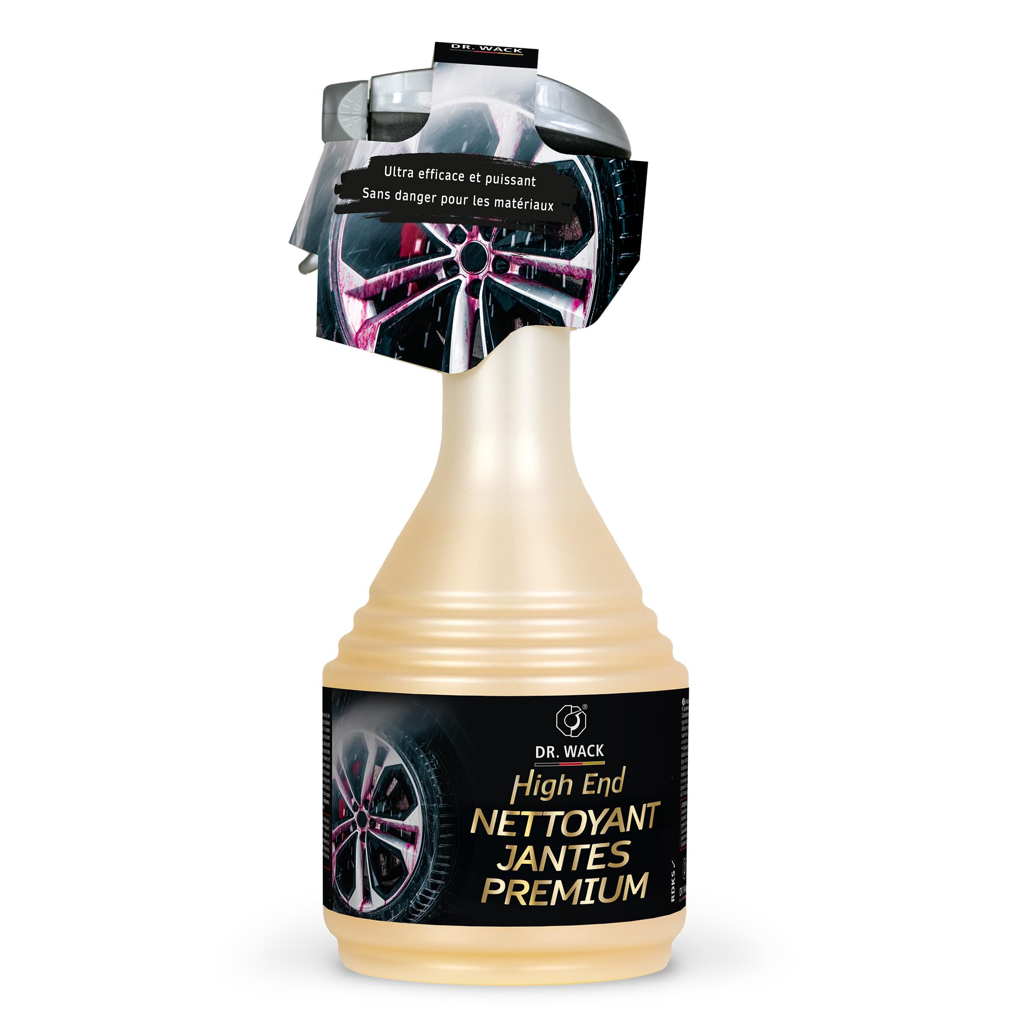 Dr. Wack - High End Nettoyant pour Jantes de Voiture 750 ML – Spray Rapide et Doux – Formule Gel & indicateur d'efficacité – pH Neutre – Entretien Automobile Premium