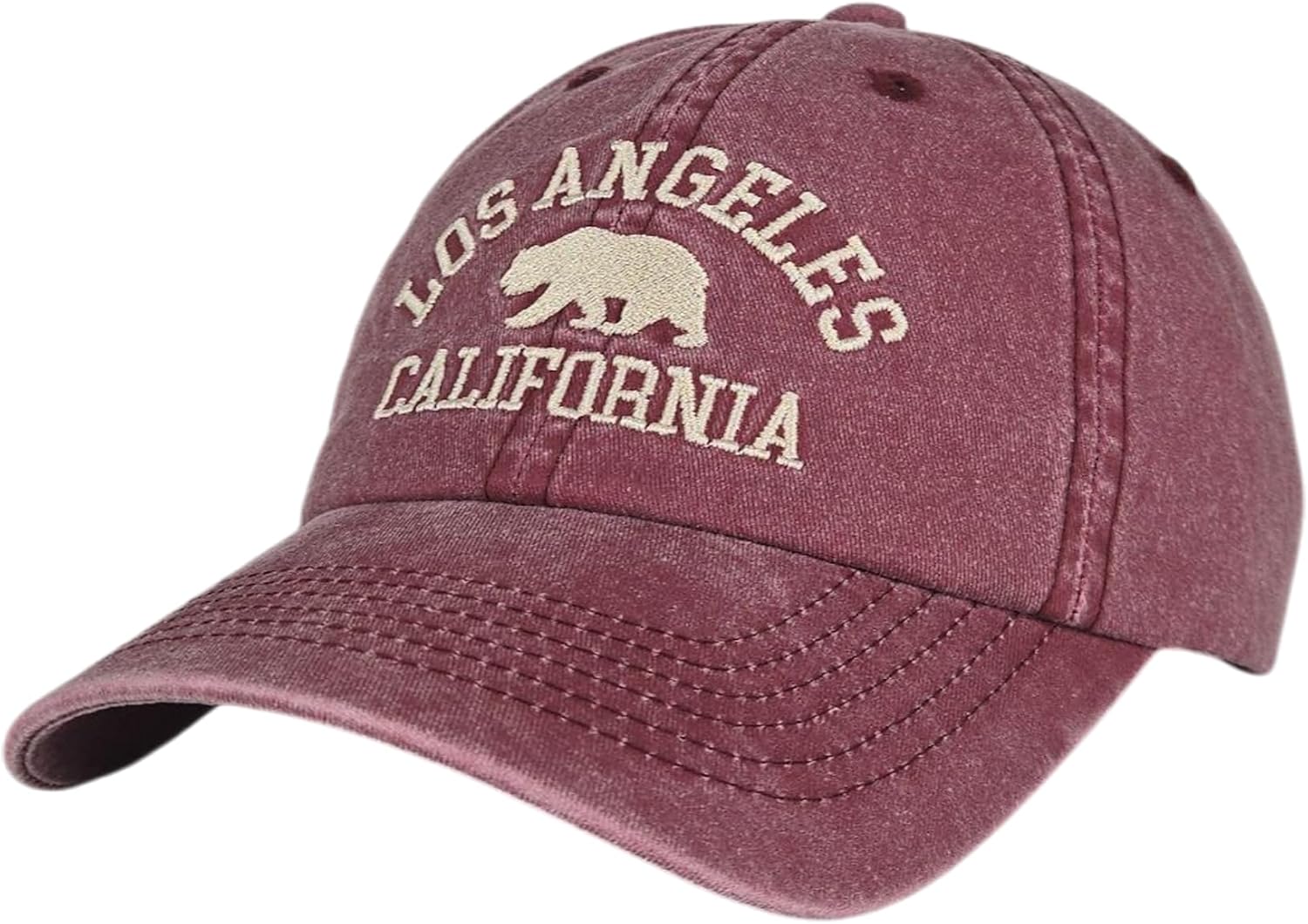 E BY ELIDAN Los Angeles California Bear Vintage Baseball Cap, Dad Hat
