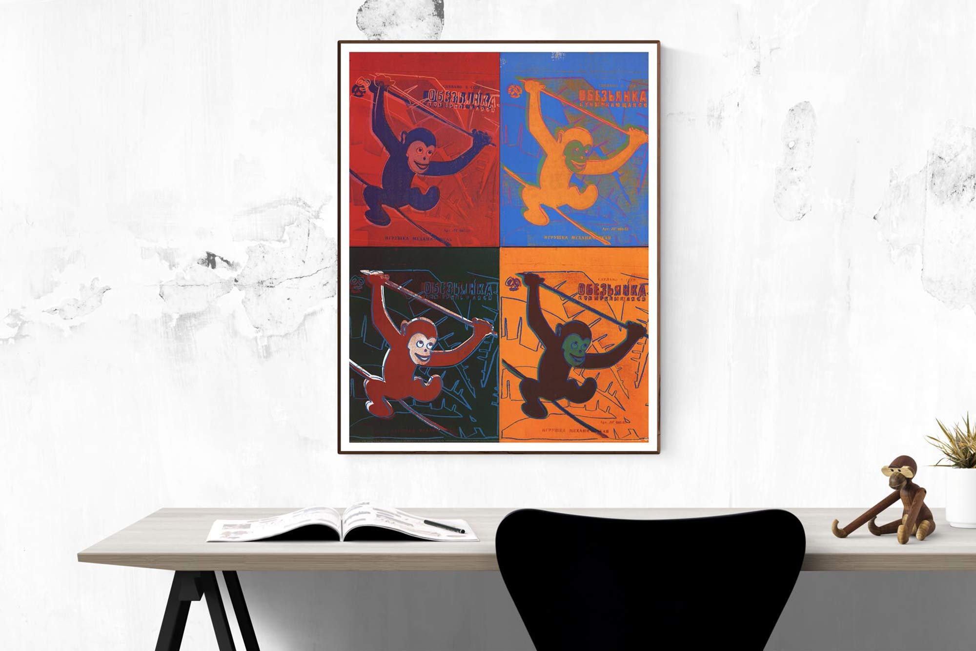 Amazon.co.jp: ANDY WARHOL Four Monkeys (Lg) 47.25