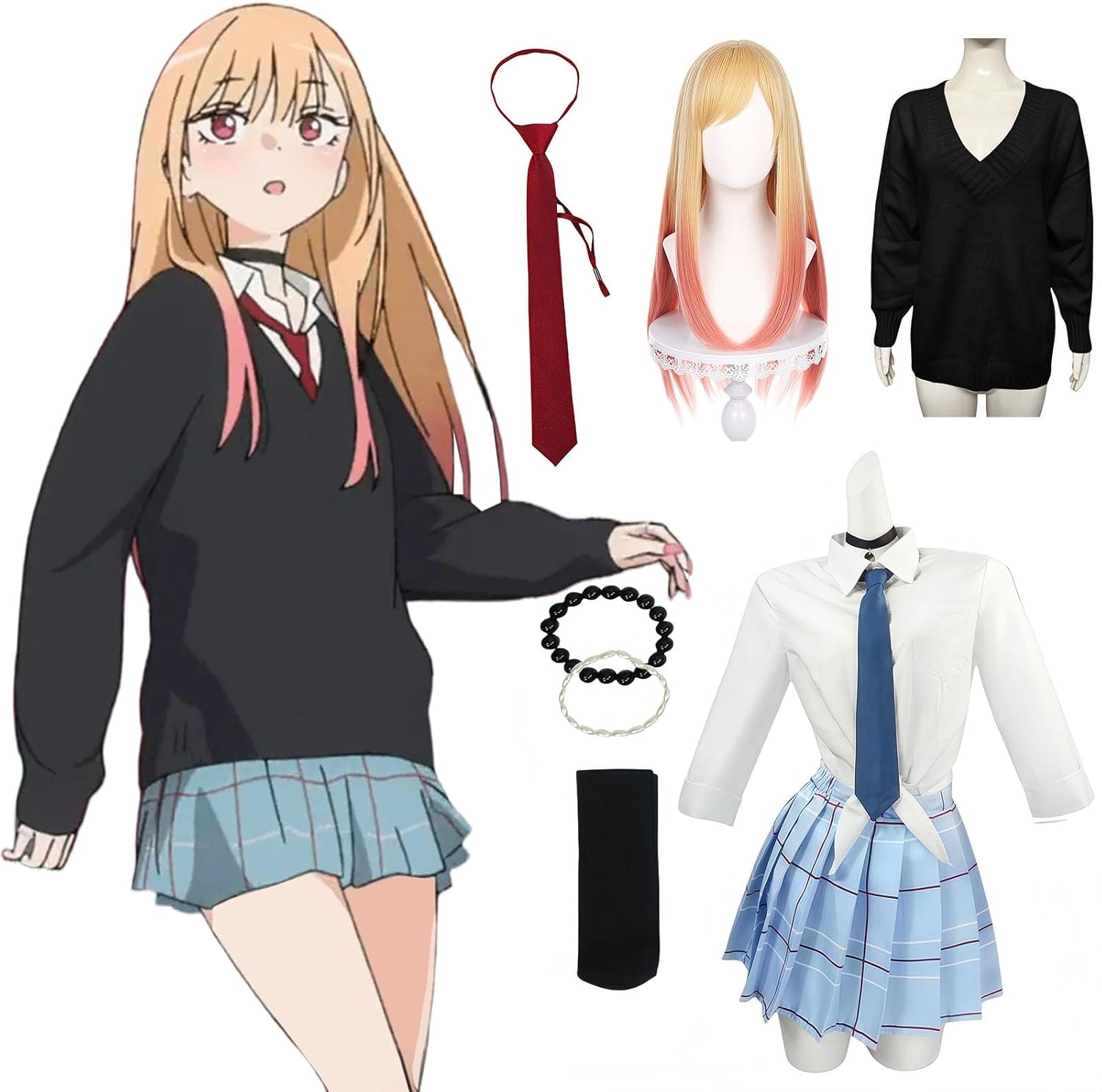 Kitagawa Marin Cosplay Costume Gojo Wakana Cosplay Inui Sajuna Cosplay Kisekoi Cosplay Costume Kuroe Shizuku Konoue Rei Uniform Set Anime Costume