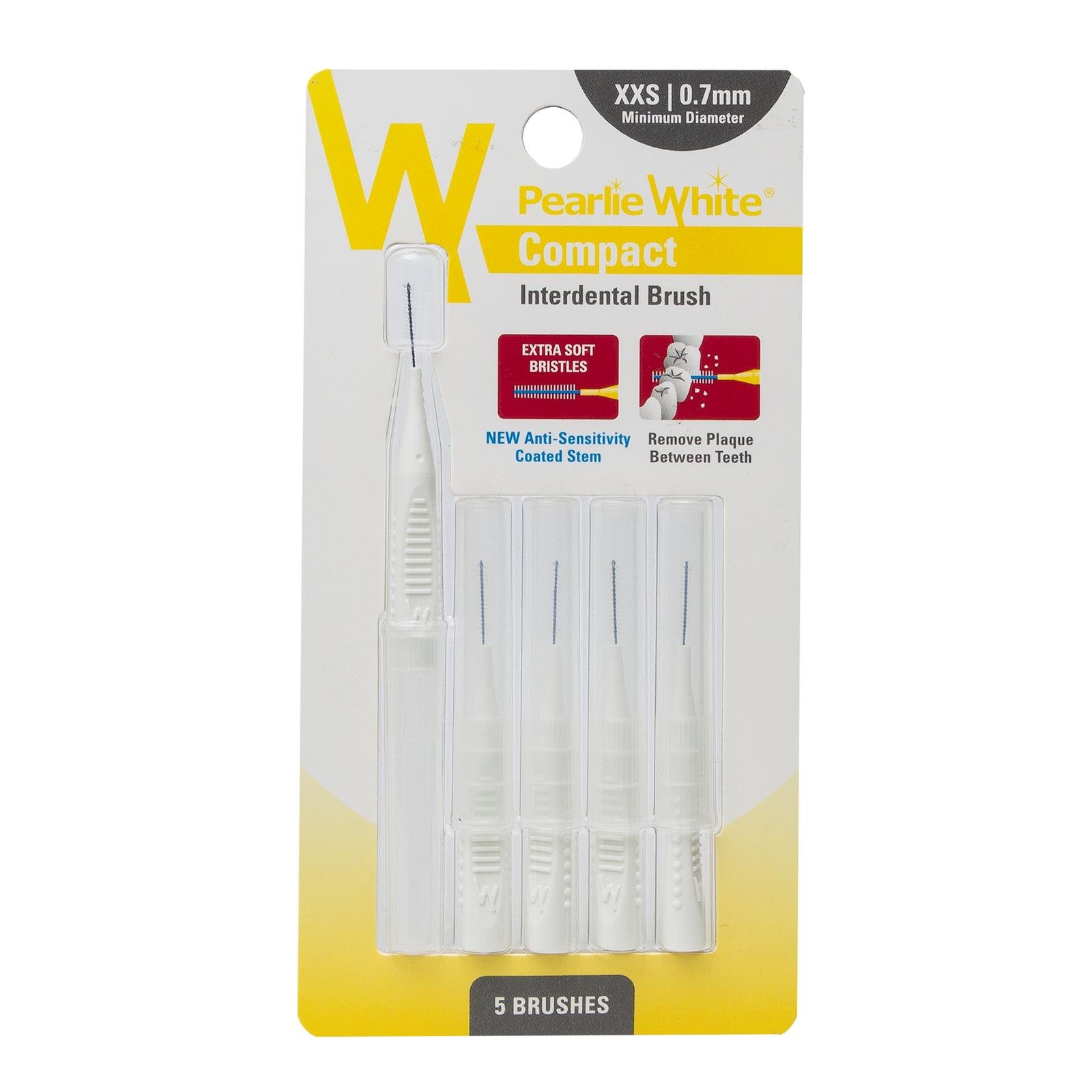Pearlie White Compact Interdental Brush XXS 0.7mm Pack Of 5s