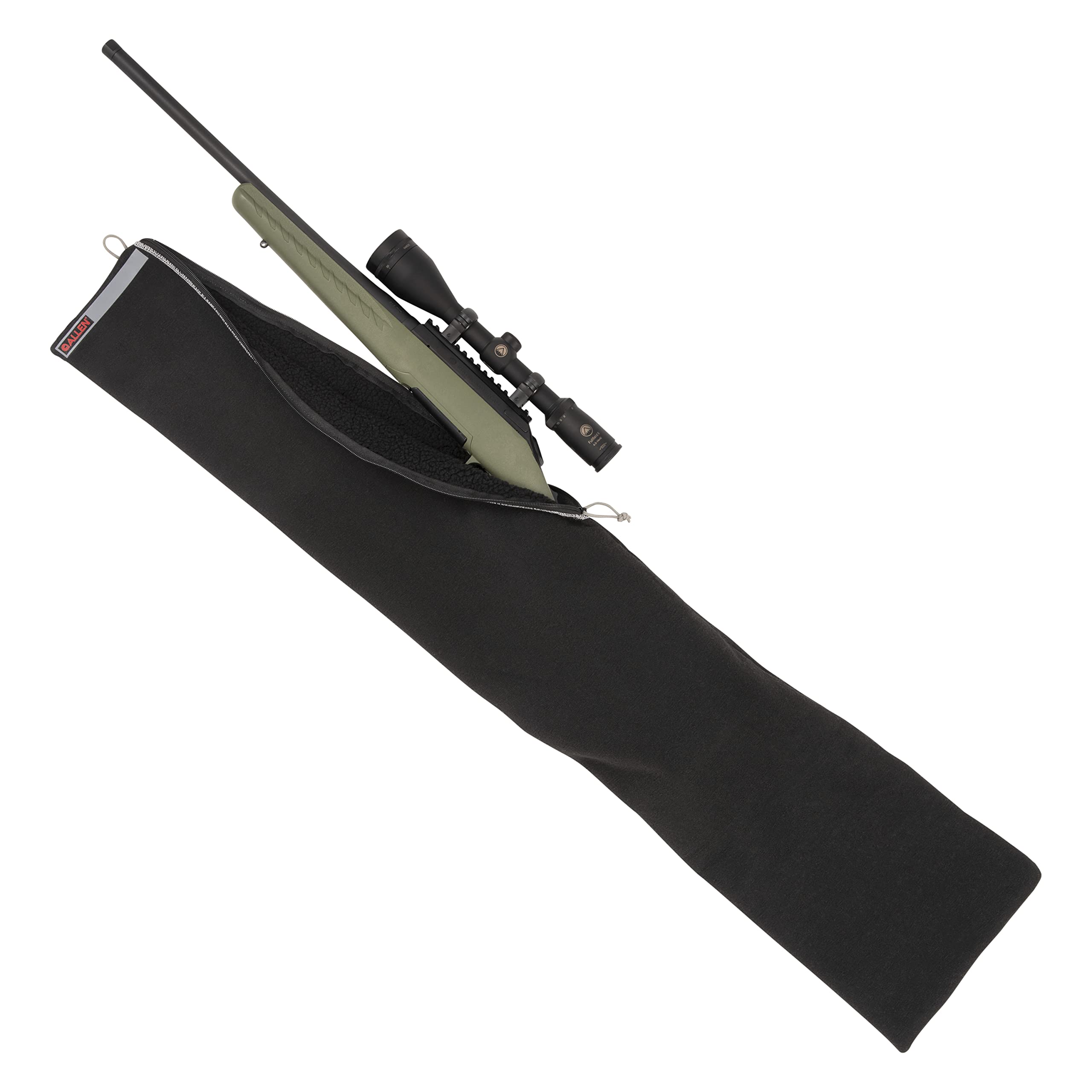 Photo 1 of Allen Company Rifle Bag - Lockable Rifle Storage Pouch with writeable ID Label for Long Guns and Shotguns - New Improved Style of Gun Socks - 46" and 52" Options 52IN Shotgun Black