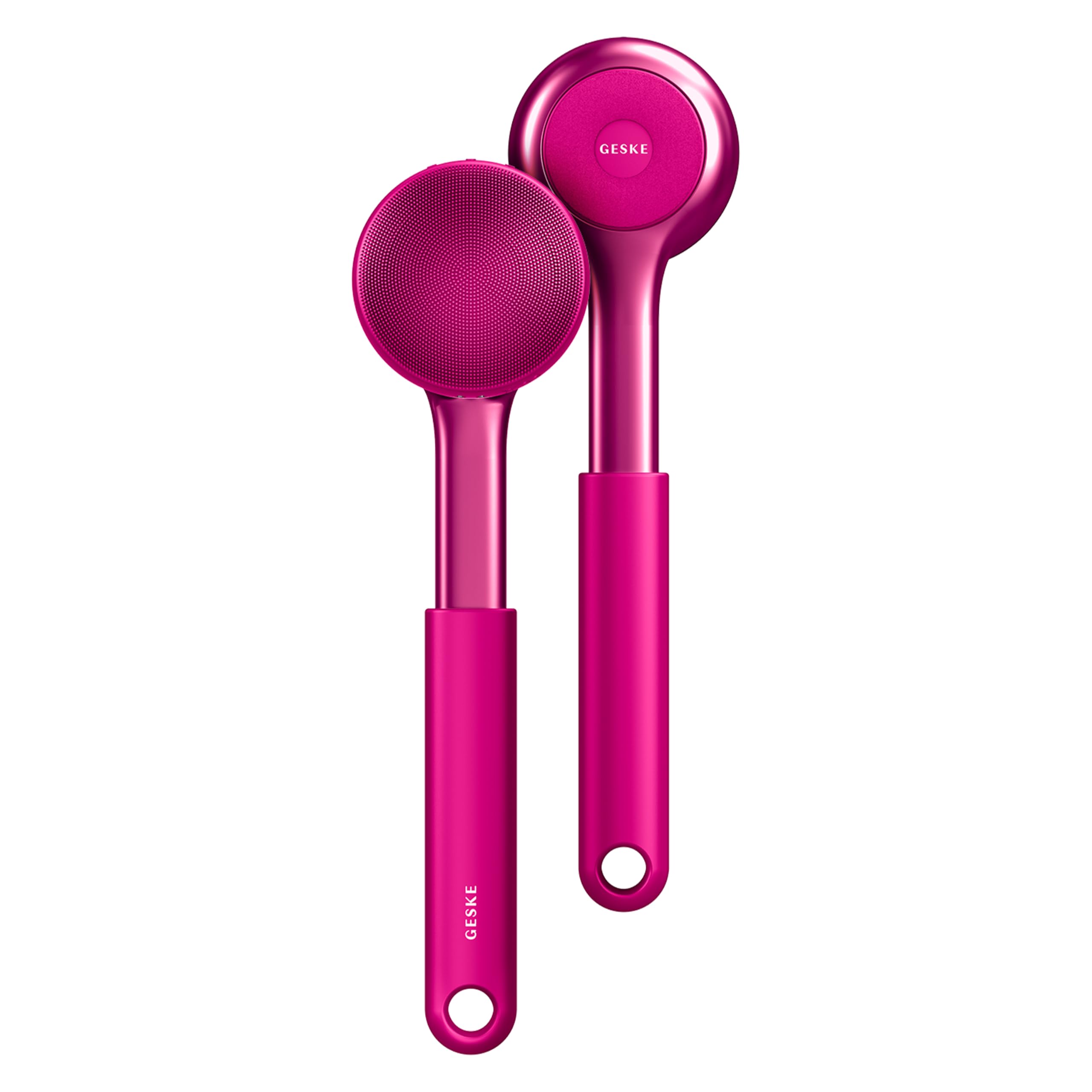 GESKE Sonic Full-Body Brush & Intensive Exfoliator | 8 in 1 | Elektrische Körperreinigungsbürste & Intensivpeeling | Tiefenreinigung | SmartSonic Pulsations | Weiche Silikonnoppen & Peeling-Aufsatz
