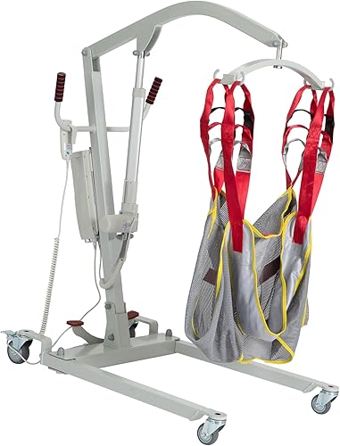 ELENKER Elevador eléctrico para pacientes, elevador eléctrico de pacientes para uso doméstico o viajes en automóvil, funciona con pilas con base