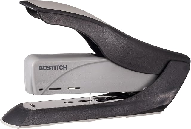 PaperPro inHANCE60 Heavy Duty Stapler - Two Fingers, No Effort, Spring Powered Stapler - 60 Sheets, Gray (1200)