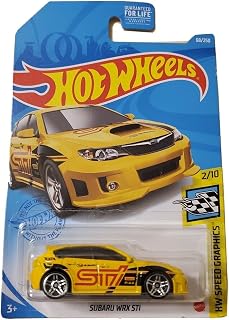 DieCast Hotwheels Subarus WRX STI, [Yellow] 68/250 HW Speed Graphics 2/10