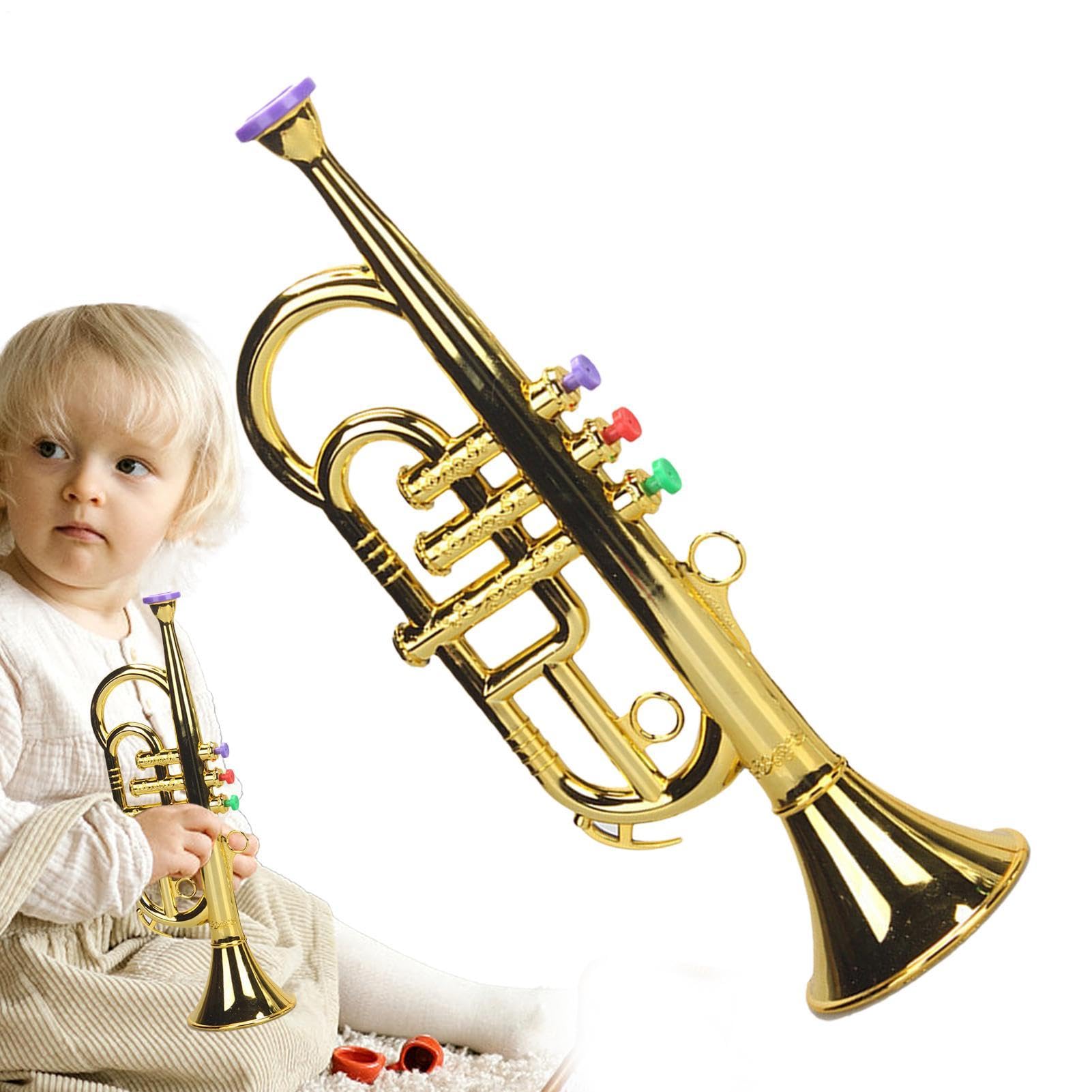 Tromba giocattolo,Tromba giocattolo Giocattolo musicale a fiato con tromba | Giocattoli di strumenti musicali simulati per bambini per l'aula della scuola materna della scuola domestica