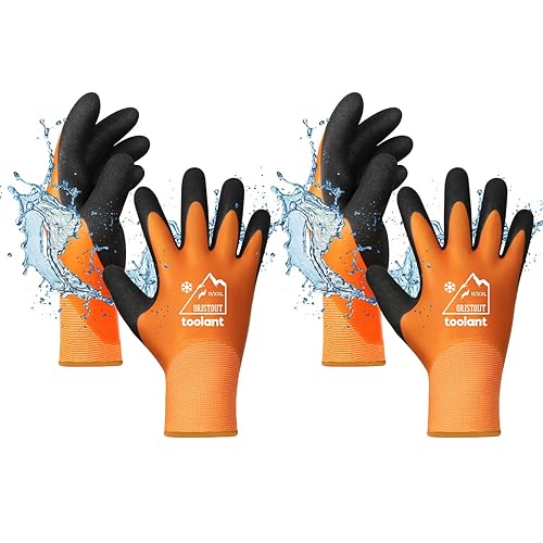 OriStout Waterproof Winter Work Gloves for Men and Women, Touchscreen, Freezer Gloves, Thermal Insulated, for Cold Weather