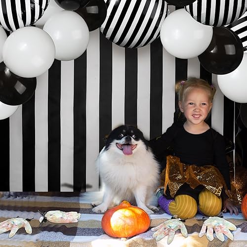 Miniatura 6 de Tigeen Juego de 64 piezas de decoración de Halloween para tronco o automóvil de golosinas, guirnalda de globos de Halloween, arco de globos en forma