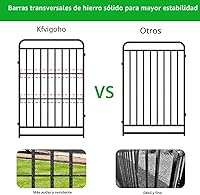 Vista 2 de Corralito resistente para perros: 12 paneles de acero de 47 pulgadas de altura, tubo de acero cuadrado con barras transversales reforzadas, valla
