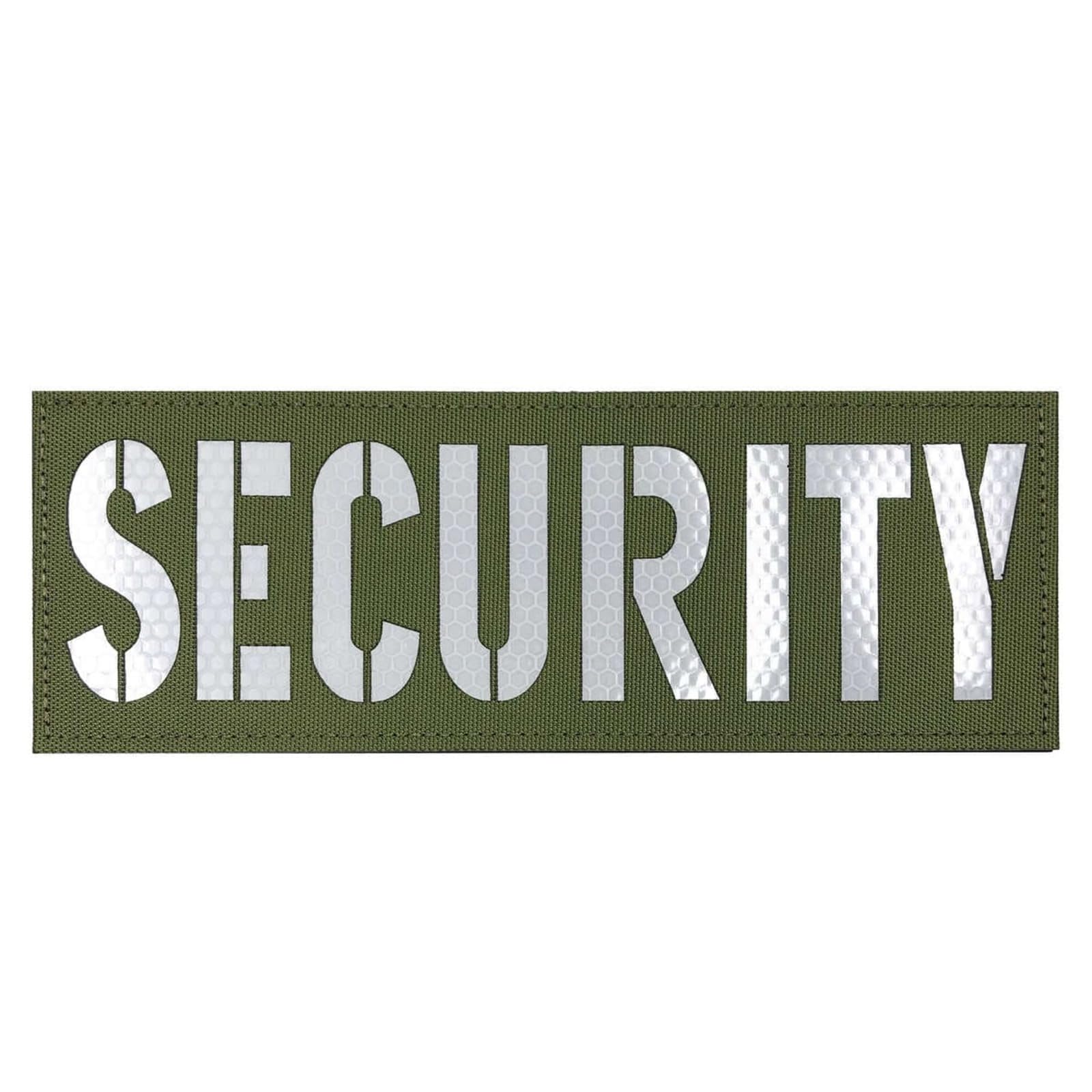Large Security Patch Reflective Subdued 8.5x3 inches for Security Enforcement Agent Tactical Vest Jackets Uniforms Backpacks with Hook and Loop（RL OD Green and Black,L 8.5"×3")
