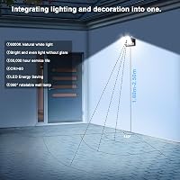Kingwen 360° Forgatható LED Fali Lámpa 40W 3000lm - Fekete Kültéri-Beltéri Világítás IP65 Vízálló 6000K Hidegfehér Alumínium Modern Dizájn 6