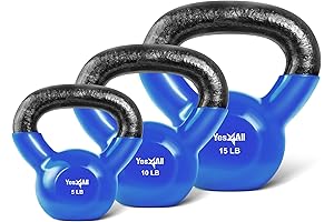 Yes4All Combo Kettlebells Vinyl Coated Weight Sets: Enhance Your Full-Body Workout