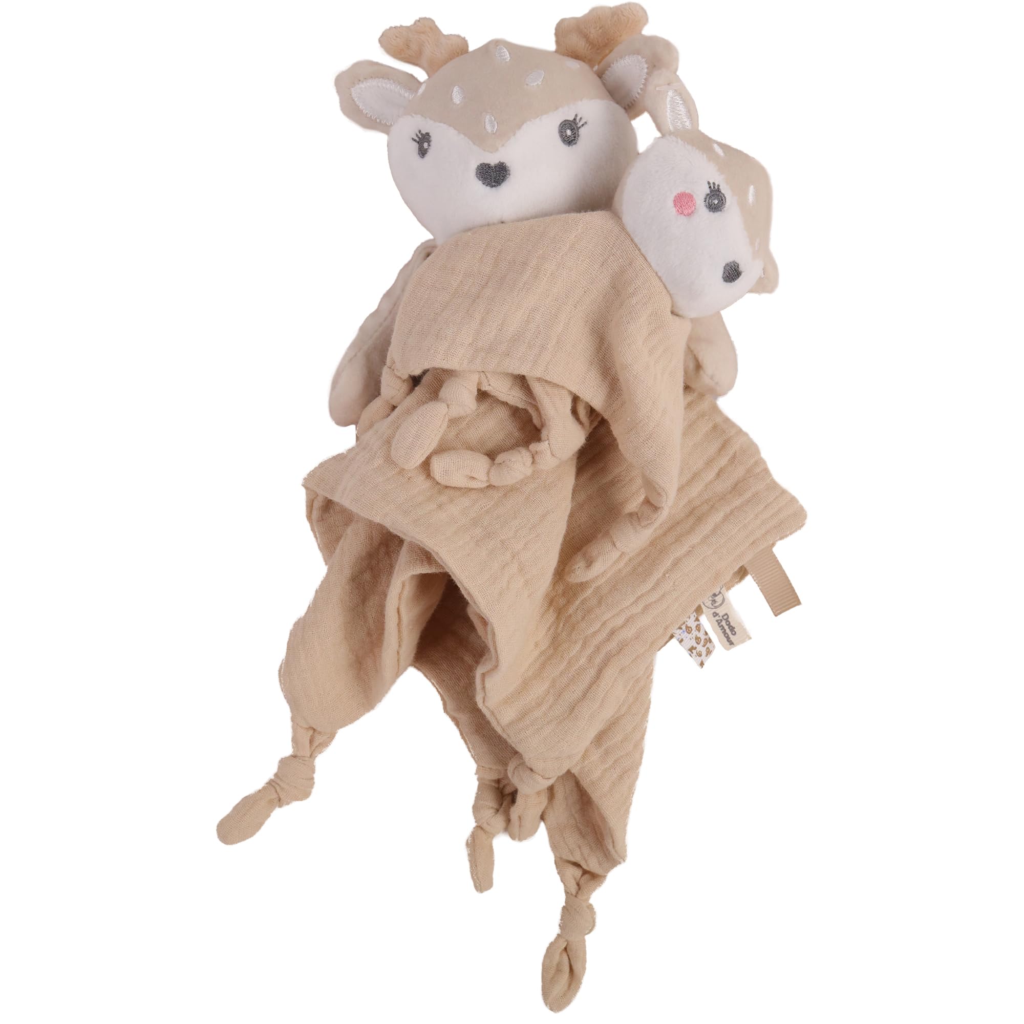 Doudou de Séparation Biche Dodo d'Amour - Beige Doux pour Bébé
