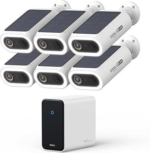 Miniatura 1 de aosu Sistema inalámbrico de cámaras de seguridad 4K para exteriores, kit de 6 cámaras con IA aosuCortex, reconocimiento facial y detección de