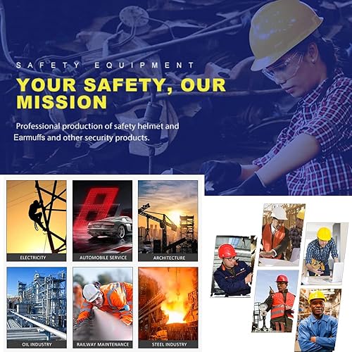 Miniatura 6 de Casco de seguridad personalizado para trabajos de construcción, con suspensión de trinquete ajustable, ala completa con carcasa de abdominales