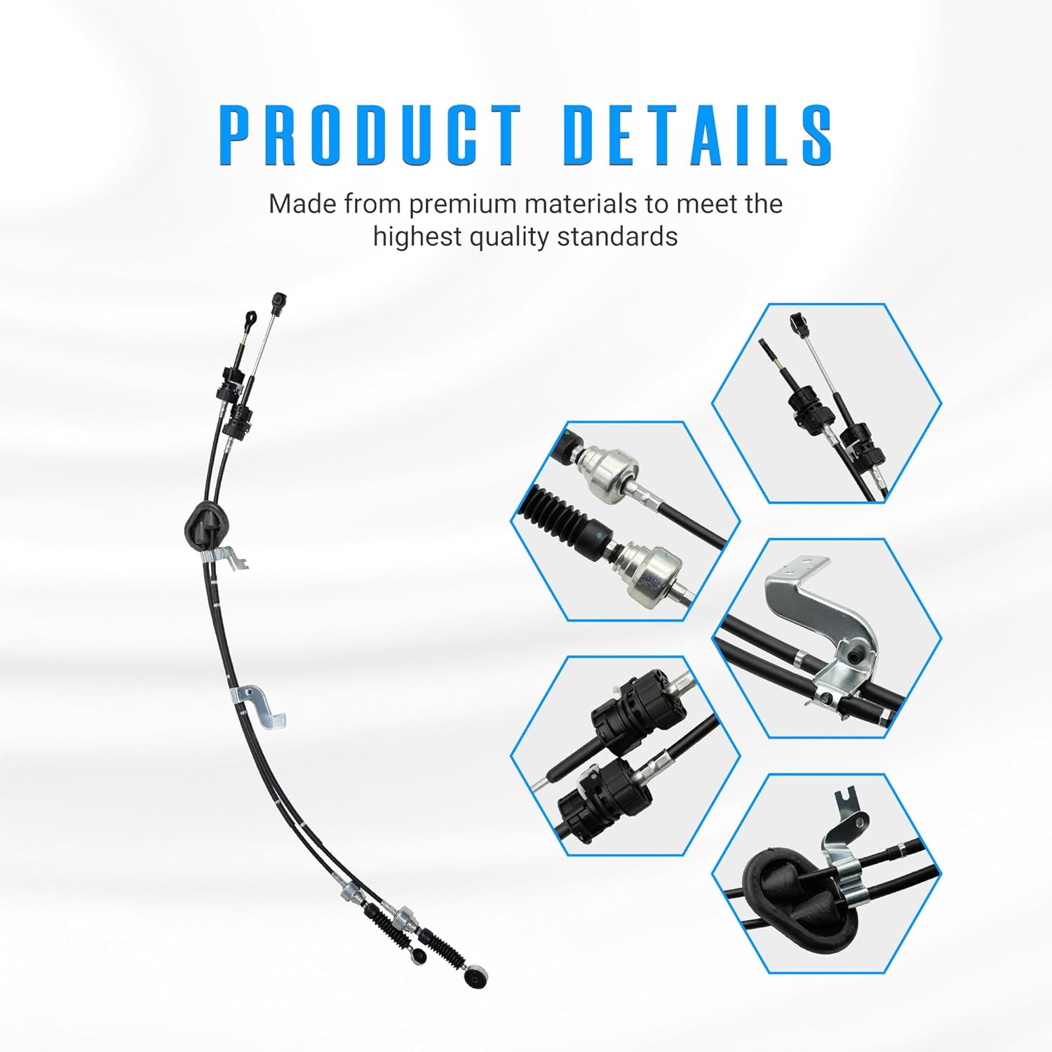 Manual Transmission Shift Cables MT 5 Speed 54310-TR0-A02 for Honda Civic 2012 2013 2014 2015 1.8L L4 Replaces OE# 54310TR0A02