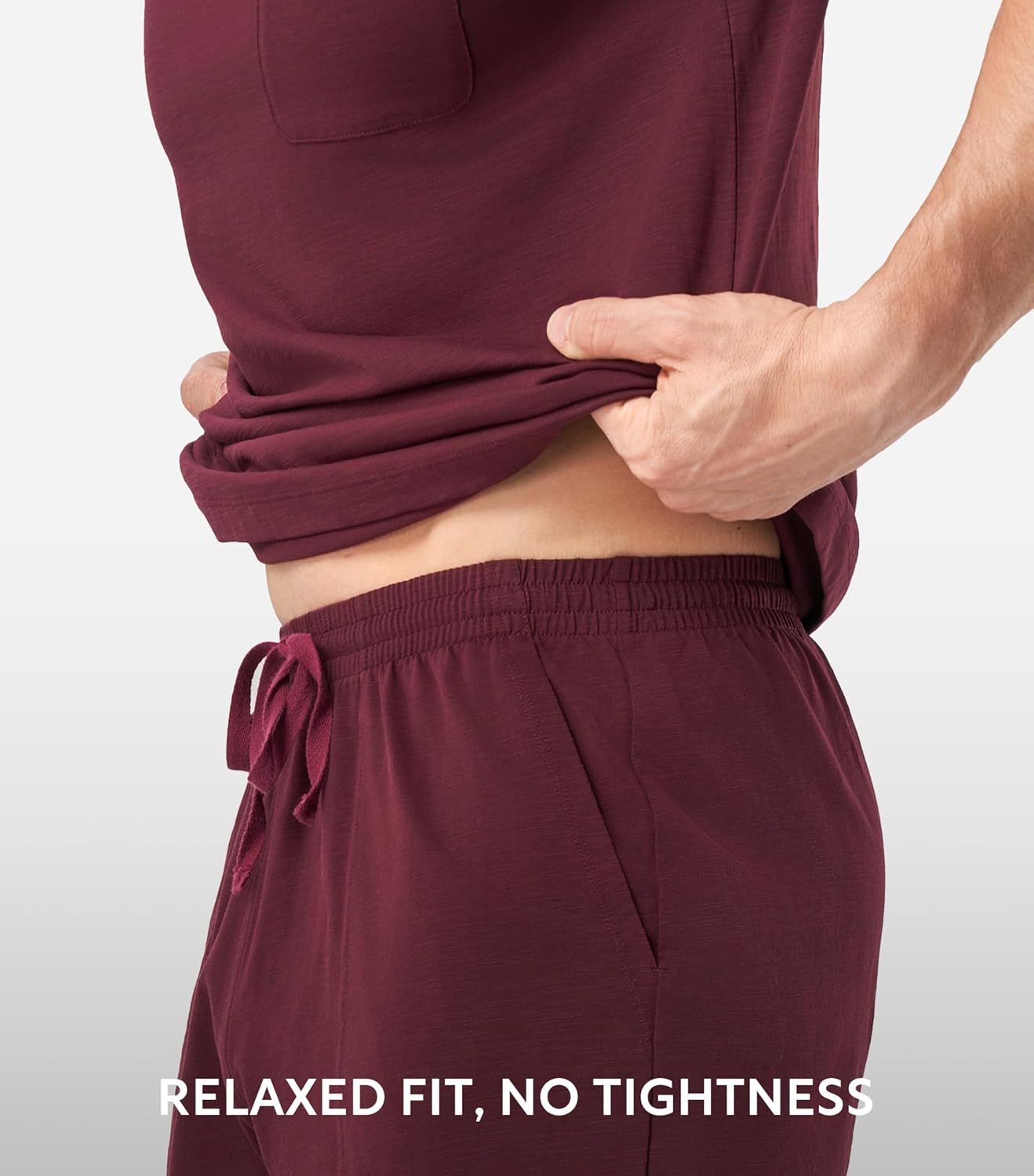 DAVID ARCHY Mens Pajamas Set Short Sleeve Summer Pajamas Soft Cotton Pajamas for Men Lightweight Lounge Set with Pockets - Image 6