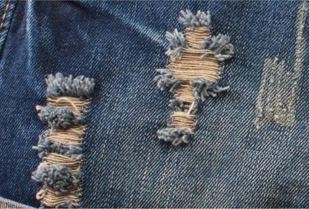 Fensajomon Women's Low Rise Summer Ripped Distressed Frayed Denim Shorts Sexy Jean Dark Blue XXL