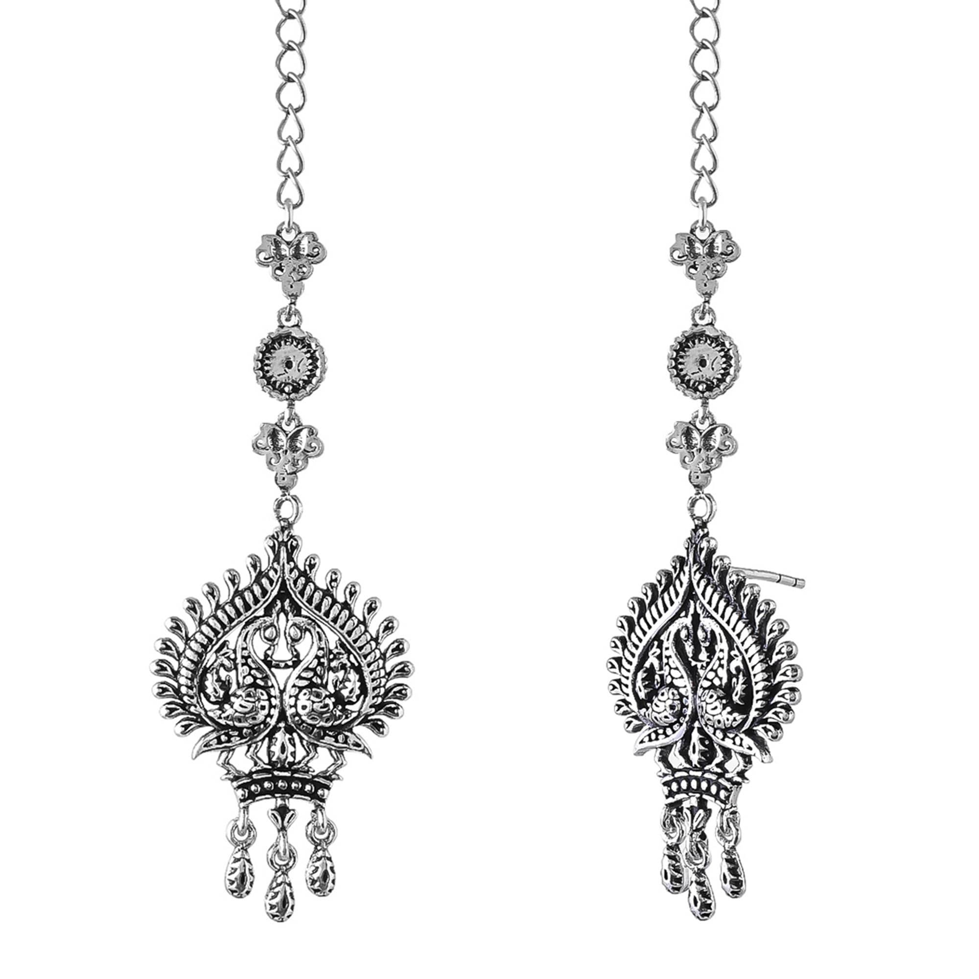 Voylla Morni Avalyn Earrings With Ear Chain|Oxidised|Party|EveryDay Wear|Chain Earrings for Women| (B0CZT8TXWD) Amazon Price History, Amazon Price Tracker