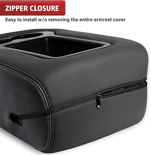 Miniatura 2 de KBH Funda para reposabrazos de consola central para Chevy Tahoe, Suburban, Silverado, GMC Sierra, Yukon 1500 2500 3500 2007-2014, asiento de salto,