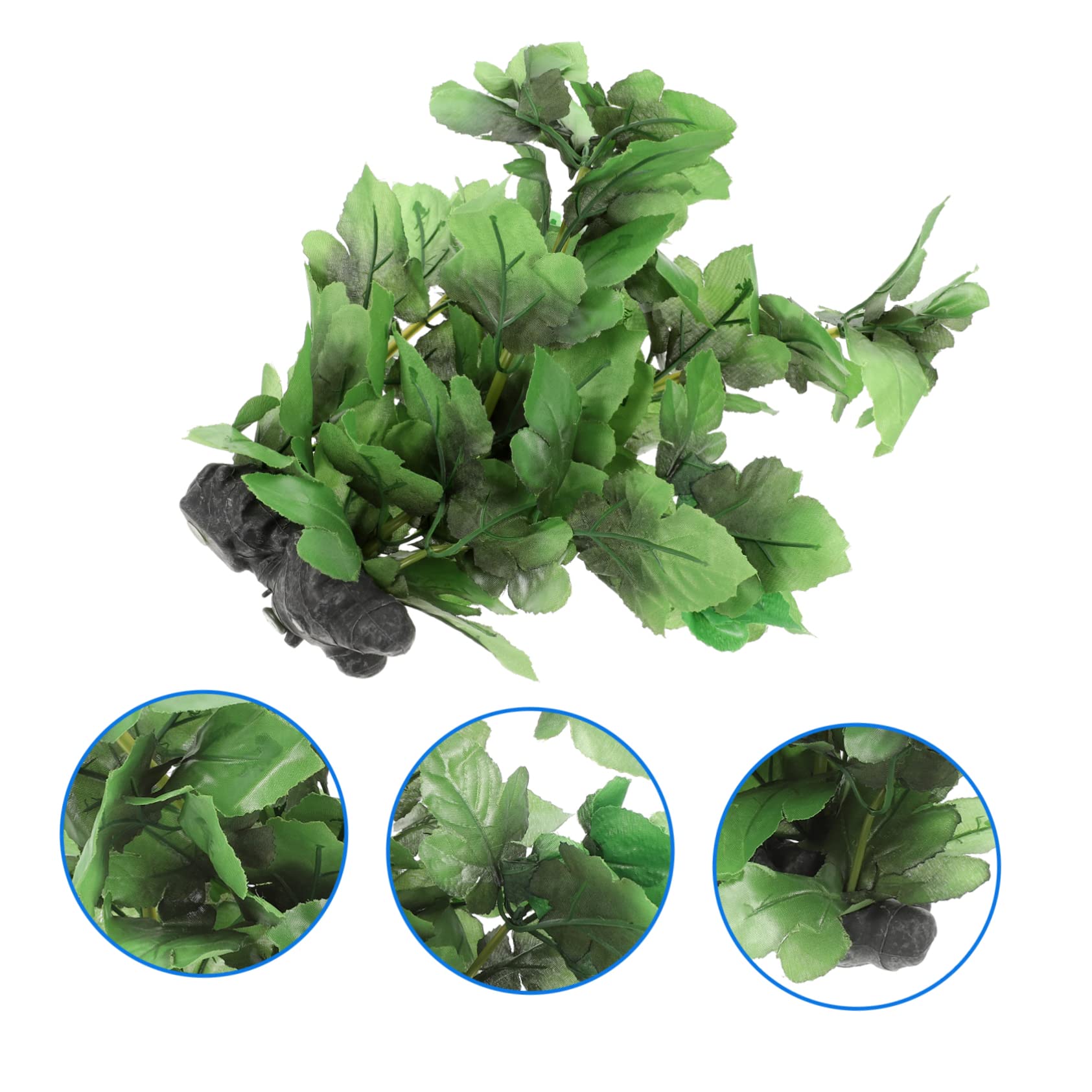 YARNOW 4 Piezas Pecera Plantas Acuaticas Planta De Acuario De Escritorio Peces De Acuario Estanque Auto Plantas Acuáticas Planta De Pecera Macetas De Tanques Bol Green El Plastico
