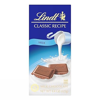 Lindt, Milk Chocolate Candy Bar, Milk Chocolate, 4.4 Ounce