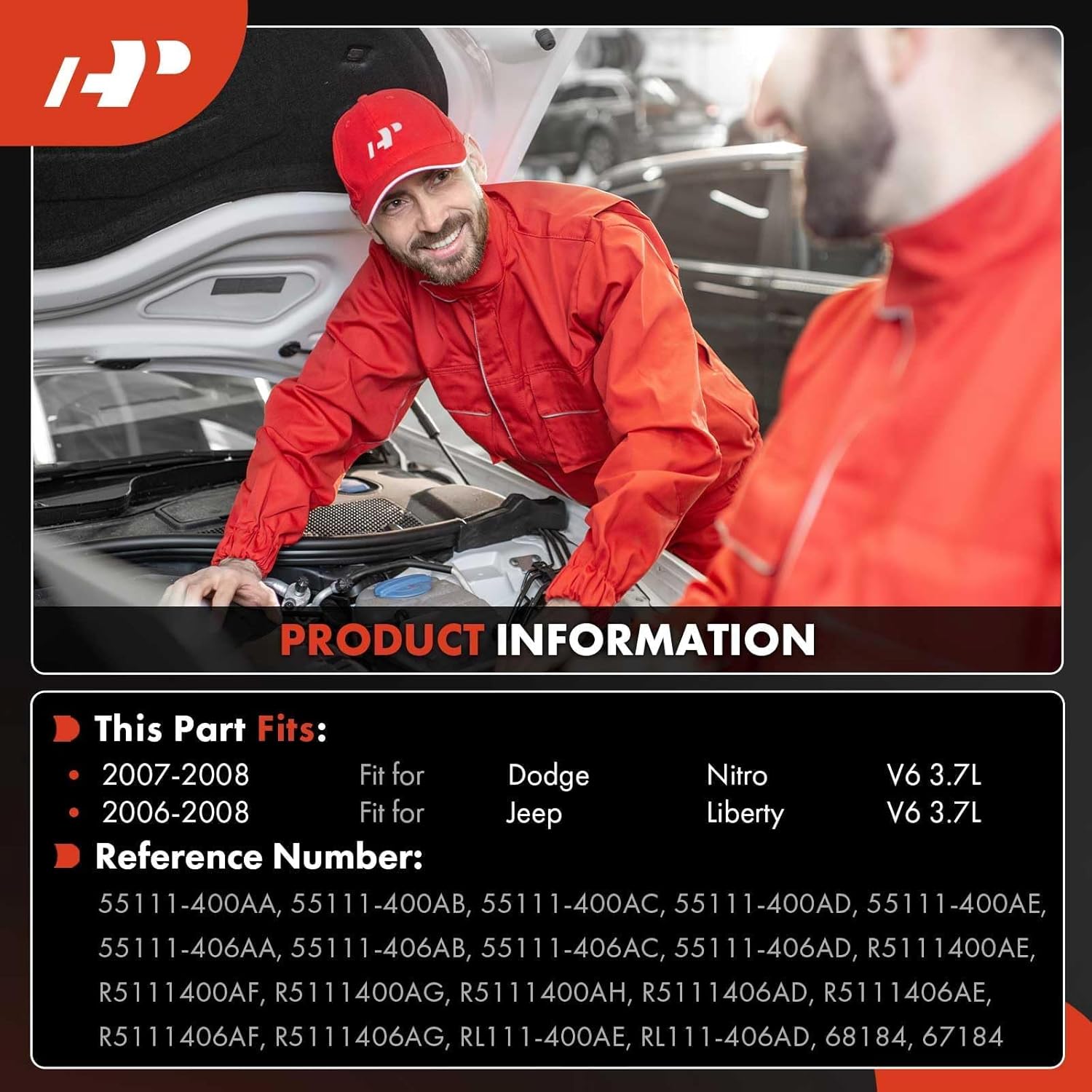 A-Premium A/C Compressor with Clutch Compatible with Dodge Nitro 3.7L 2007-2008, Jeep Liberty 3.7L 2006-2008, Sport Utility