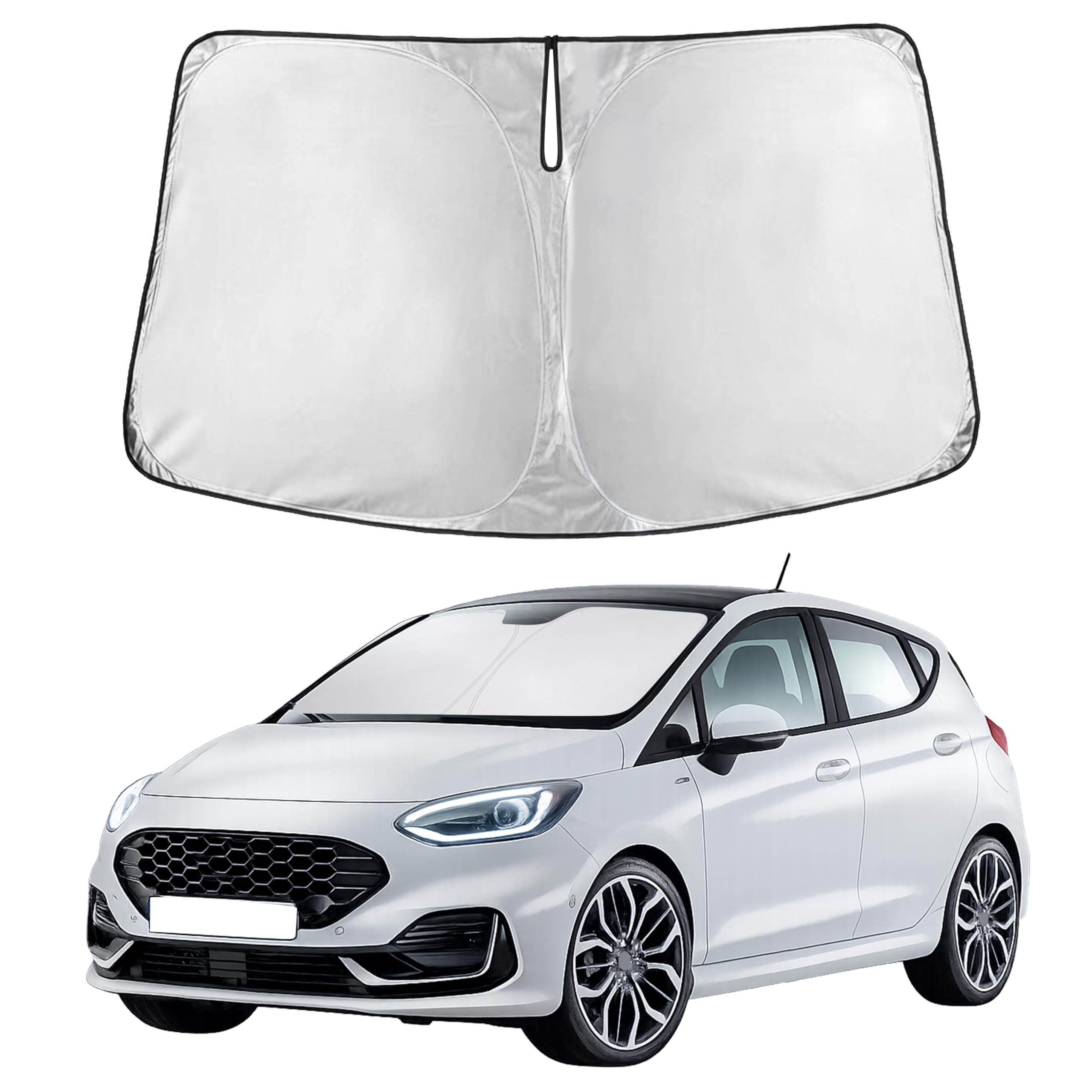 EcoNour Windshield Sunshade Compatible for Ford Fiesta 2017-2021 2022 2023