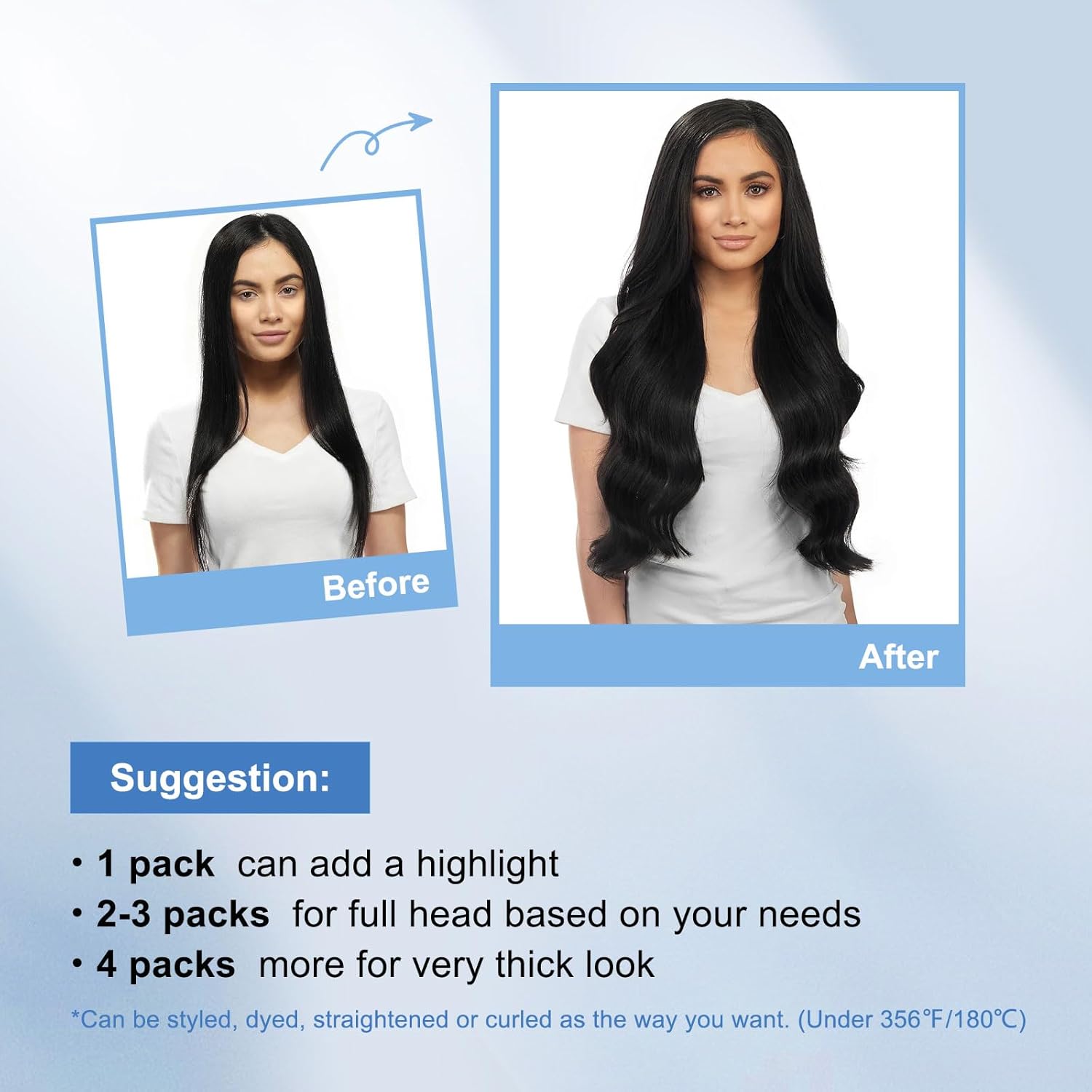 Sixstarhair Black Hair Extensions 22 Inch Straight Real Human Tape In Hair Extensions Tape Attached Invisible Seamless Reusable Platinum for Fashion Woman [Color 1B#-22 inch]