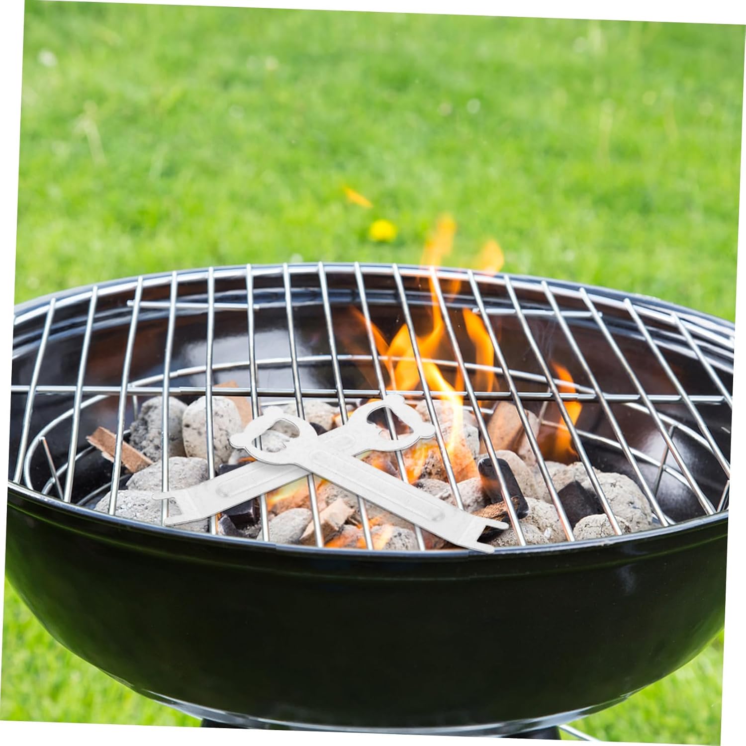 4pcs Barbecue Plate Holder for Grilling Camping Iron Universal Fit