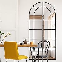 Vista 107 de NeuType Espejo arqueado de longitud completa, 71 x 32 pulgadas, espejo grande de cuerpo completo con marco de metal de aluminio, protección contra