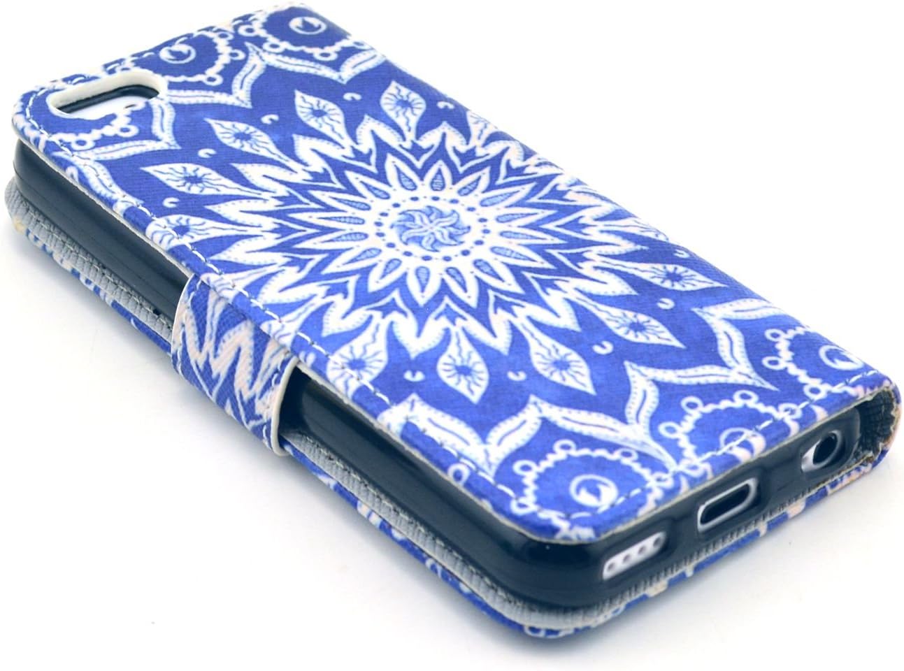 iPhone 5C Case, Speedtek Sunflower Pattern Premium PU Leather Wallet Flip Protective Skin Case with Magnetic Closure for Apple iPhone 5C (2013) (Built-in Credit Card/ID Card Slot)