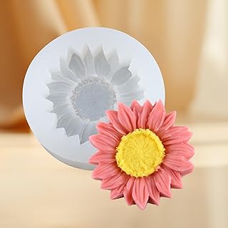Sunflower Silicone Mold Sunflower Silicone Candle Molds for Making Candle Resin Pillar Aromatherapy Gypsum Candles Wax Clay Craft