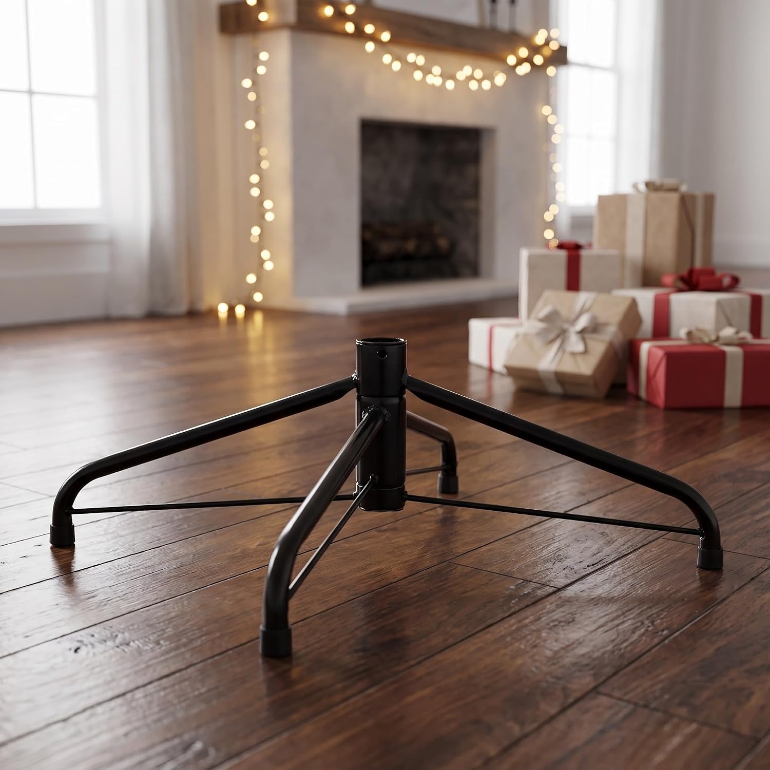 Ipetboom Artificial Christmas Tree Stand, Foldable Base Fits 1.26'' Poles